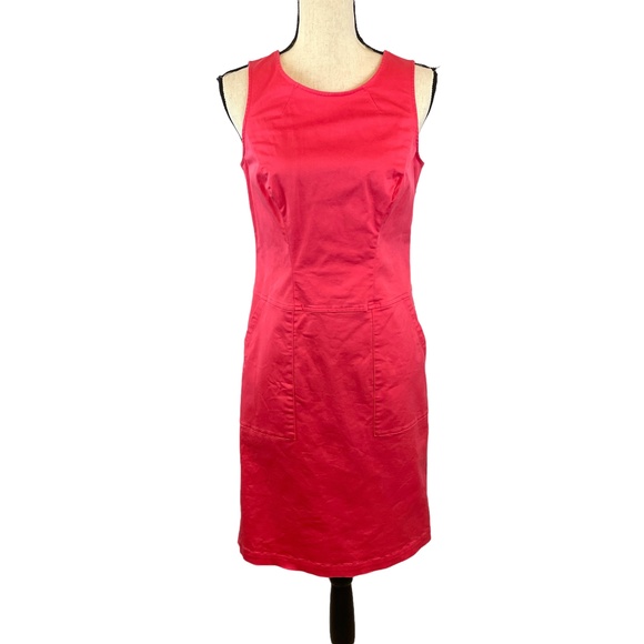 WOMENS BODEN CORAL CHINO TUNIC SLEEVELESS SHEATH DRESS SIZE 4L - Picture 2 of 10